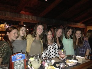 Augie and her friends at Marix Tex Mex Happy Hour
