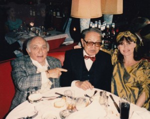 My dad, S.I. Hayakawa and me in Matteo's Restaurant 1985