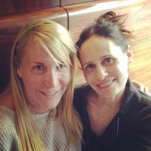Me and my friend Tracy Swope Avildsen eating at Kate Mantelini's before it closes, May 2014